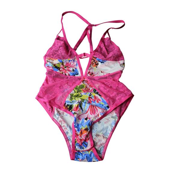 Victoria's Secret X Mary Katrantzou teddy bright pink floral collaboration XS - Picture 3 of 6